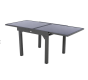 OFFRE SPÉCIALE : Table de jardin extensible Verre Piazza 8 pers + 4 fauteuils Piazza Anthracite & Graphite