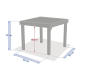 OFFRE SPÉCIALE : Table extensible Piazza 8 pers Argile + 4 fauteuils Piazza lin / Argile