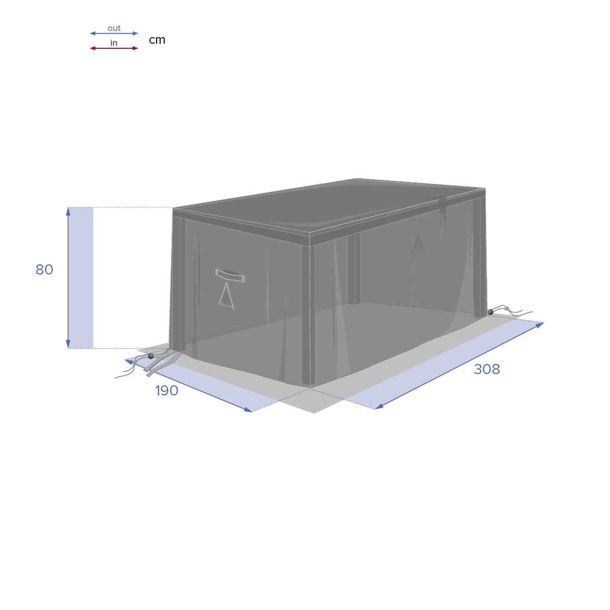 Housse de protection TABLE RECTANGULAIRE XL EXPERT - Gamm vert