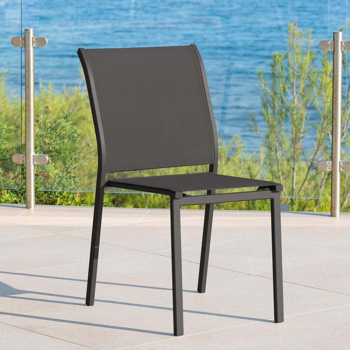 Chaise de jardin pliante Essentia Bleu canard & Graphite