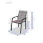OFFRE SPÉCIALE : Table de jardin extensible Axiome Ardoise granitée 12 pers + 8 Fauteuils Essentia Graphite 