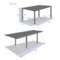Table de jardin extensible Piazza Anthracite & Graphite 10P