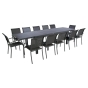 Table de jardin extensible Piazza Graphite 12P
