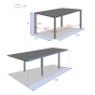 Table de jardin extensible Piazza Graphite 12P