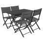 Table de jardin pliante rectangulaire Azua Graphite