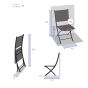 Chaise de jardin pliante Modula Framboise & Graphite