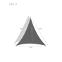 Voile d'ombrage triangulaire Curacao Émeraude