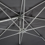 Parasol déporté droit carré Rosario Ardoise