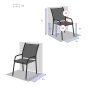 Fauteuil de jardin empilable Piazza Émeraude & Graphite