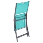 Chaise de jardin pliante Modula Émeraude & Graphite