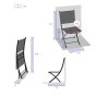 Chaise de jardin pliante Modula Émeraude & Graphite