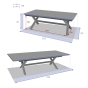 OFFRE SPÉCIALE : Table de jardin extensible Axiome 10 pers + 6 fauteuils Essentia Graphite