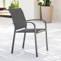 Fauteuil de jardin empilable Essentia Anthracite & Graphite