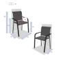 Fauteuil de jardin empilable Essentia Anthracite & Graphite