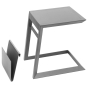 Table d'appoint de jardin carrée Allure Graphite