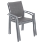 Fauteuil de jardin empilable Axiome Silex & Gris Quartz
