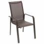 Fauteuil de jardin haut empilable Essentia Wengé & Tonka
