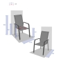 Fauteuil de jardin haut empilable Essentia Wengé & Tonka
