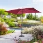 Parasol droit rectangulaire Loompa Bordeaux
