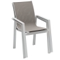 Fauteuil de jardin Pavane Noisette & Blanc