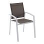 Fauteuil de jardin empilable Axiome Noisette & Blanc