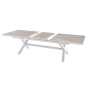 Table de jardin extensible Axiome Sépia & Blanc