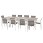 Table de jardin extensible Axiome Sépia & Blanc