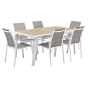 Table de jardin extensible Pavane Lin & Blanc