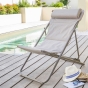 Chilienne de jardin pliante Jubba Noisette & Praline