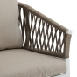 Fauteuil de jardin Oriengo Taupe & Blanc