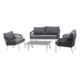 Salon de jardin Barcelone Granit & Blanc