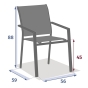 Fauteuil de jardin empilable ESSENTIA Anthracite & Graphite