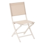 Lot de 4 chaises de jardin pliantes ESSENTIA Lin & Argile