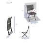 Lot de 4 chaises de jardin pliantes ESSENTIA Lin & Argile