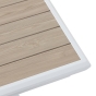 Table de jardin extensible AXIOME Effet bois Lin & Blanc