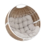 Fauteuil œuf suspendu ORBIANA Taupe & Blanc