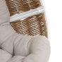 Fauteuil œuf suspendu ORBIANA Taupe & Blanc