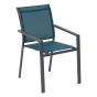 Fauteuil de jardin empilable ESSENTIA Bleu canard & Graphite