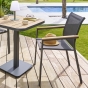 Fauteuil de jardin empilable ESSENTIA Anthracite, Graphite & Acacia