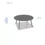 Table d'appoint de jardin ronde SAONA Blanc
