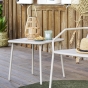 Table basse de jardin carrée PHUKET Argile