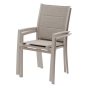 Fauteuil de jardin empilable ALLURE Beige & Avoine