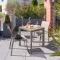 Table de jardin ÉVASION Effet bois Lin & Vert laurier