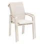 Fauteuil de jardin empilable DIESE Argile & Ivoire