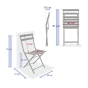 Chaise de jardin pliante GREENSBORO Lie de vin