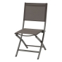 Lot de 4 chaises de jardin pliantes ESSENTIA Wengé & Praliné