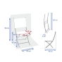 Lot de 4 chaises de jardin pliantes ESSENTIA Wengé & Praliné