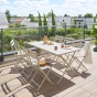 Table de jardin pliante rectangulaire GREENSBORO Argile