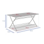 Table de jardin pliante rectangulaire GREENSBORO Argile