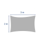 Voile d'ombrage rectangulaire CURACAO Blé